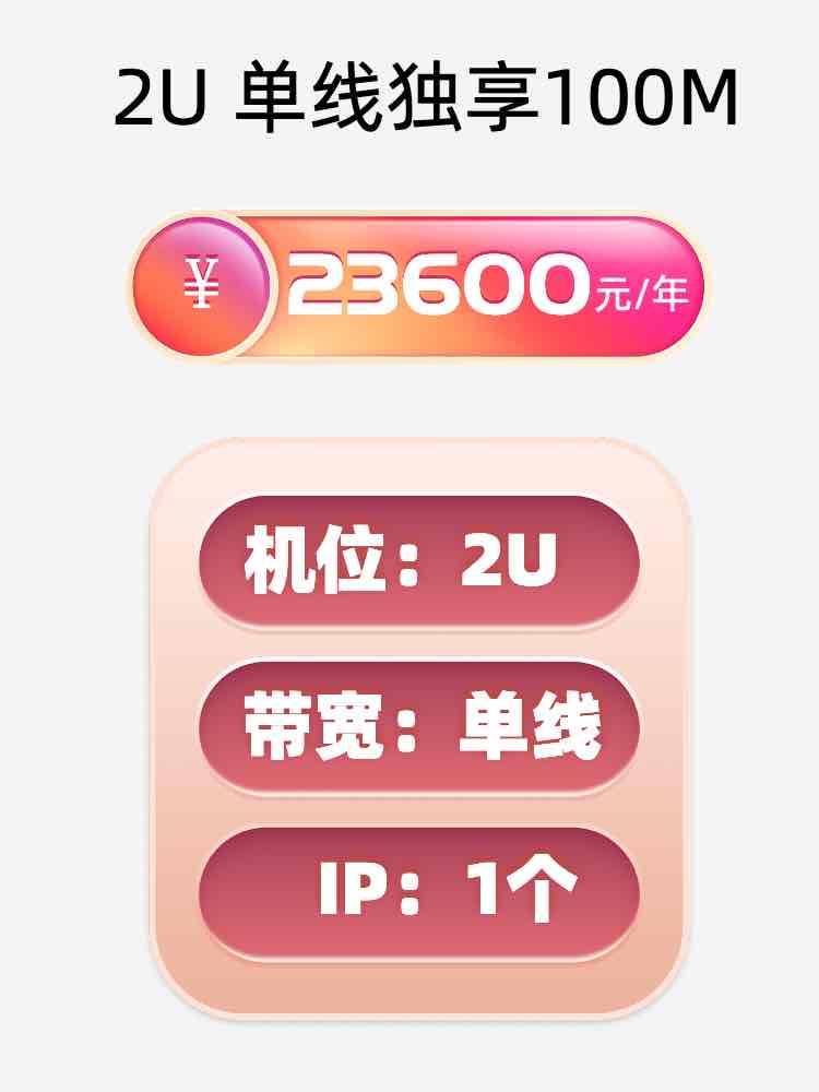天津单线100M服务器托管价格