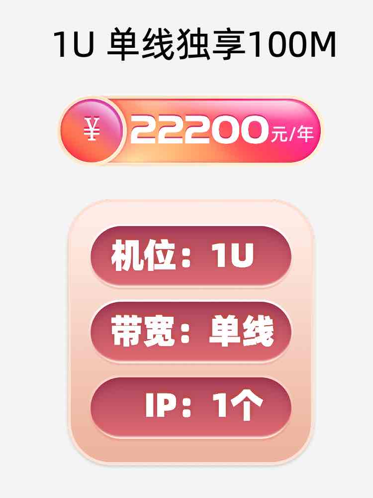天津单线100M服务器托管价格